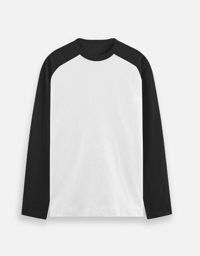 Unisex raglan t-shirt in mustard yellow with contrast sleeve detail